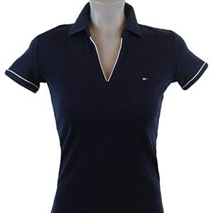 Tommy Hilfiger Navy Buttonless Polo